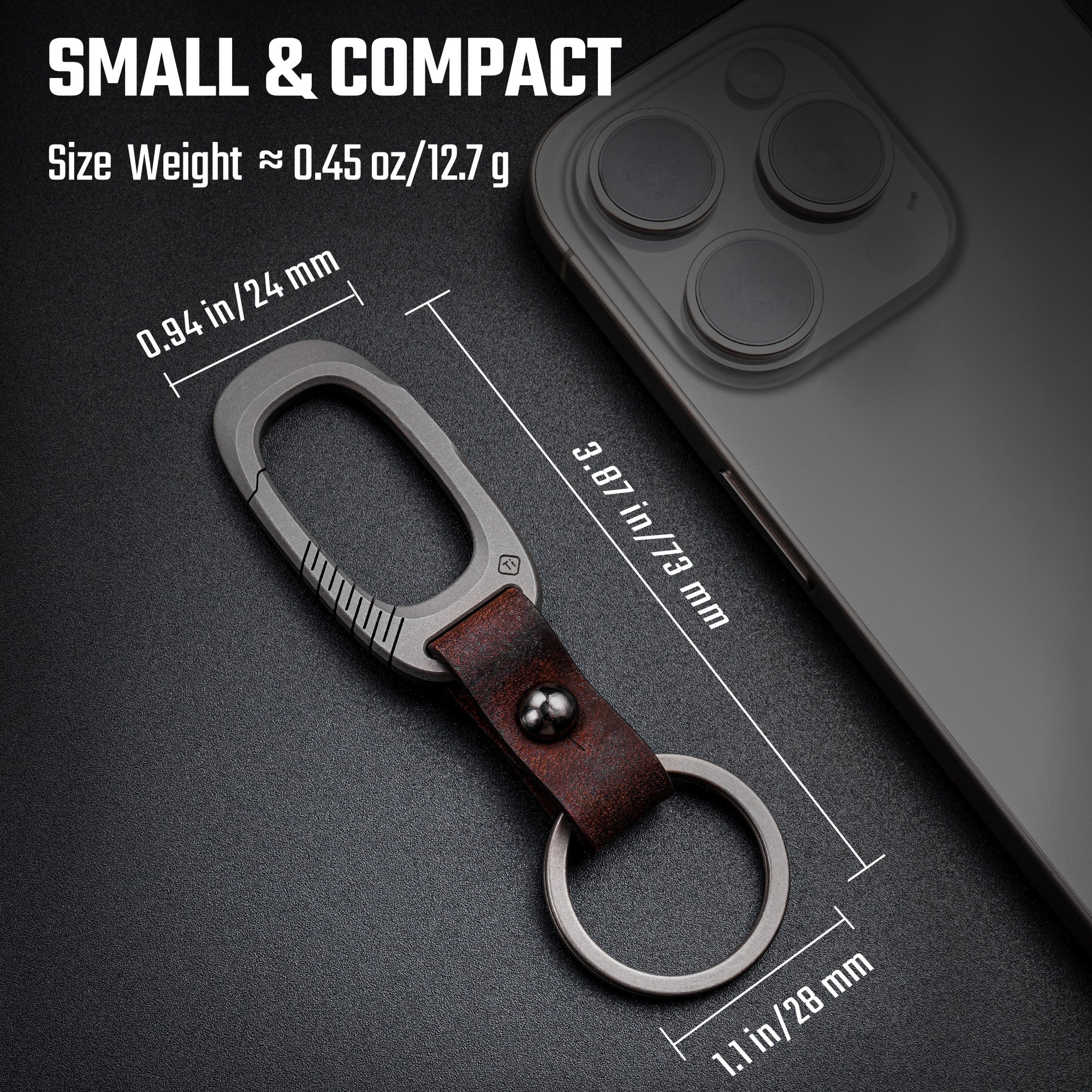 CH18 Leather Keychain Clip