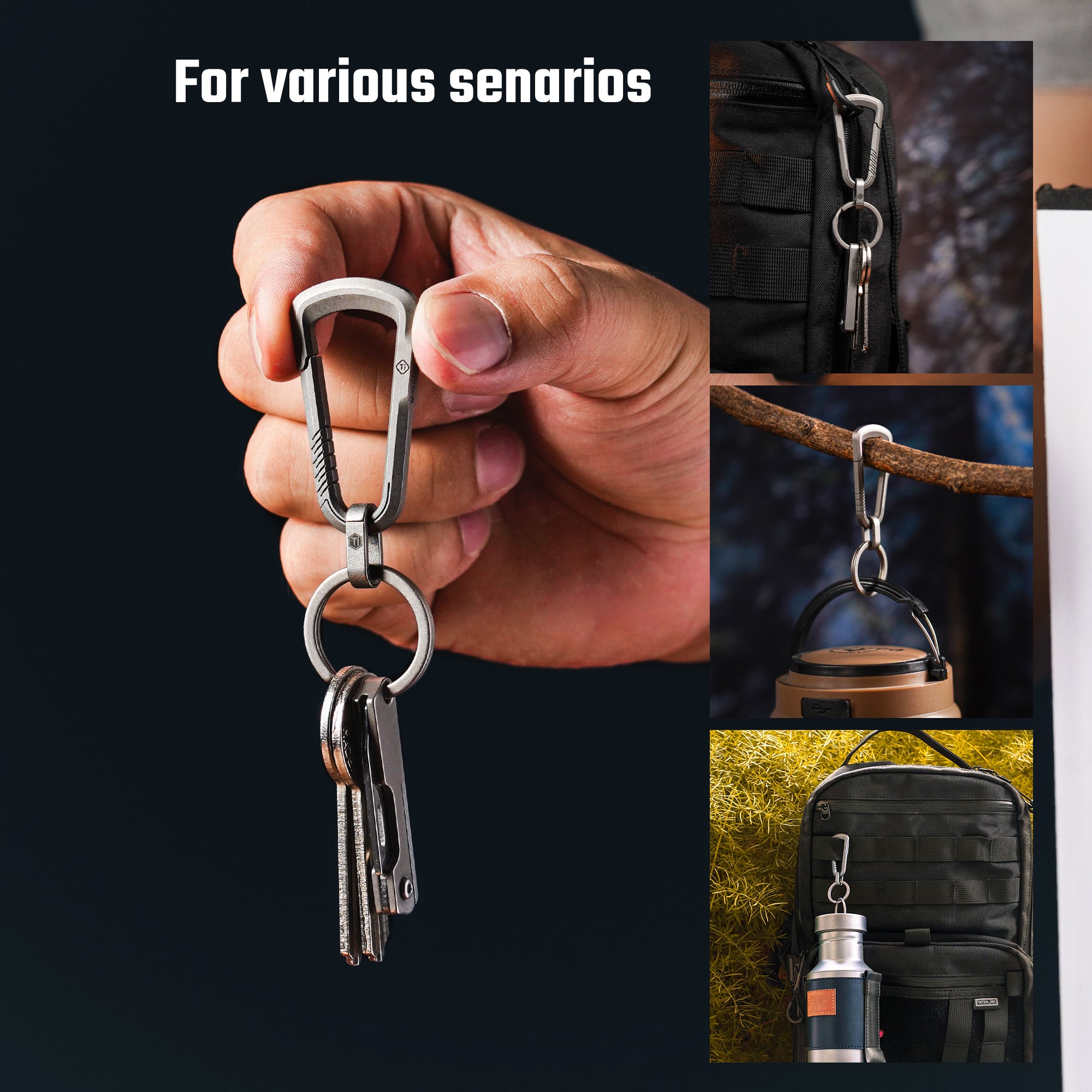 CH16 Titanium Keychain Clip