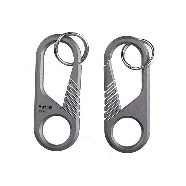 MecArmy CH6 Mini Titanium Carabiner and Keyring.