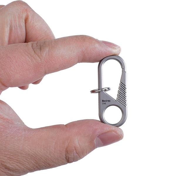 MecArmy CH6 Mini Titanium Carabiner and Keyring.