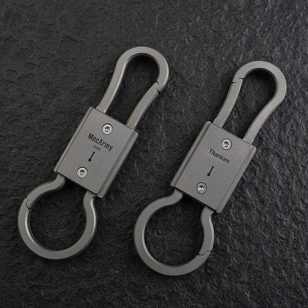 MecArmy CH22 Vintage Titanium Two-way carabiner Keyring