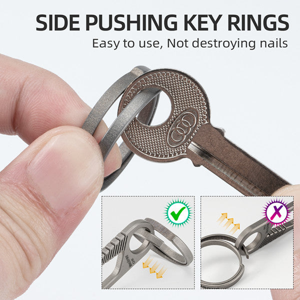MecArmy CH12 EDC Titanium Keyring | Set of three different sizes | Use with Keys and other EDC gears