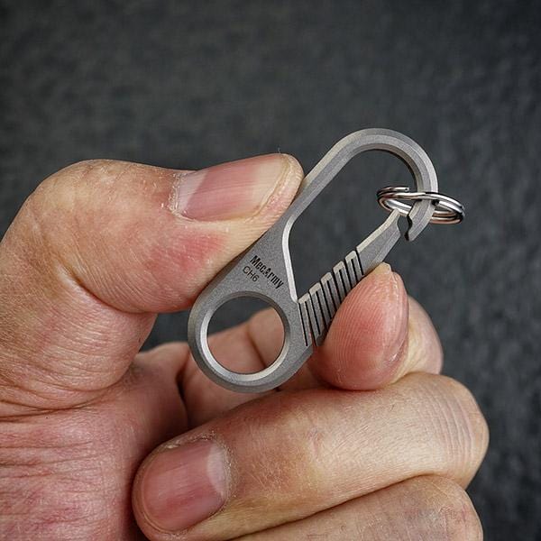 MecArmy CH6 Mini Titanium Carabiner and Keyring.