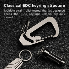 Load image into Gallery viewer, CH13 Titanium Flat Split Keyring 7pcs | Titanium Flat Keychain Ring for Organizing Keys