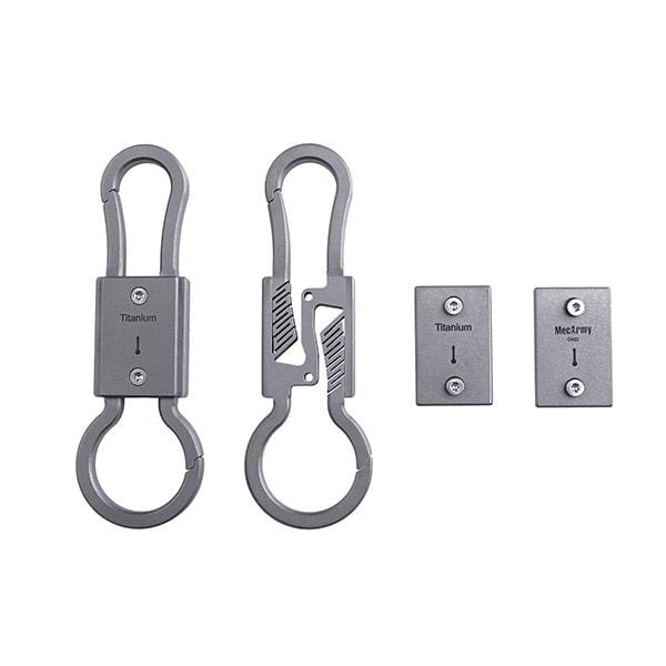 MecArmy CH22 Vintage Titanium Two-way carabiner Keyring