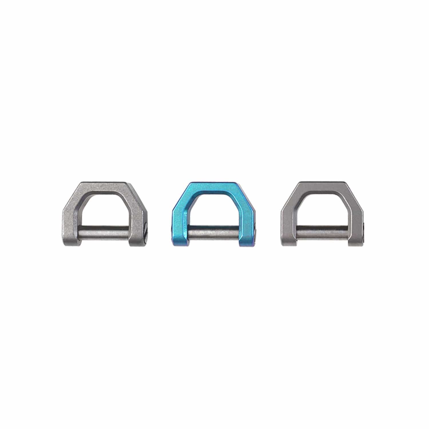 MecArmy CH2 Titanium D shape key ring | three different sizes and colors