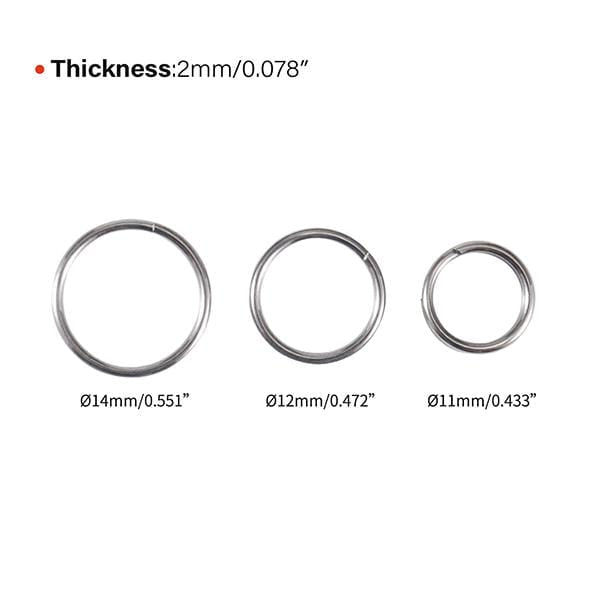 CH8 Titanium Keyring Kit | 18pcs Keychain Ring and Three Different Sizes