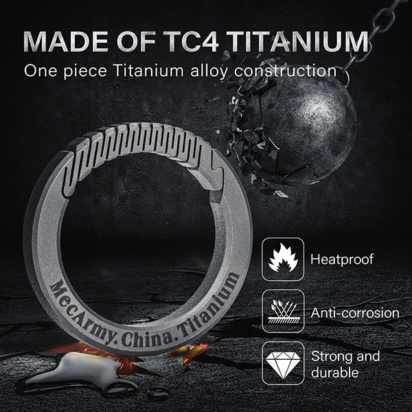 CH9/CH10 Titanium Circle Carabiner Keychain | Quick Release Spring Keyring