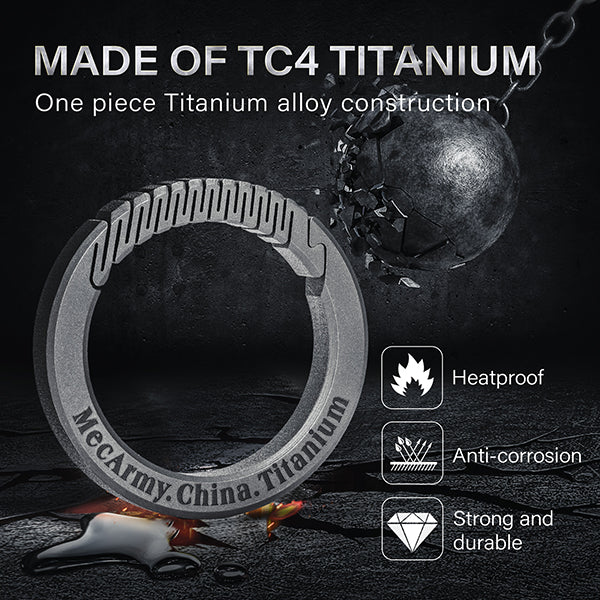 CH9/CH10 Titanium Circle Carabiner Keychain
