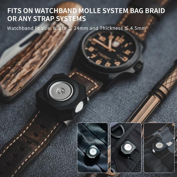 MecArmy CPLU Titanium Watchband LED Light