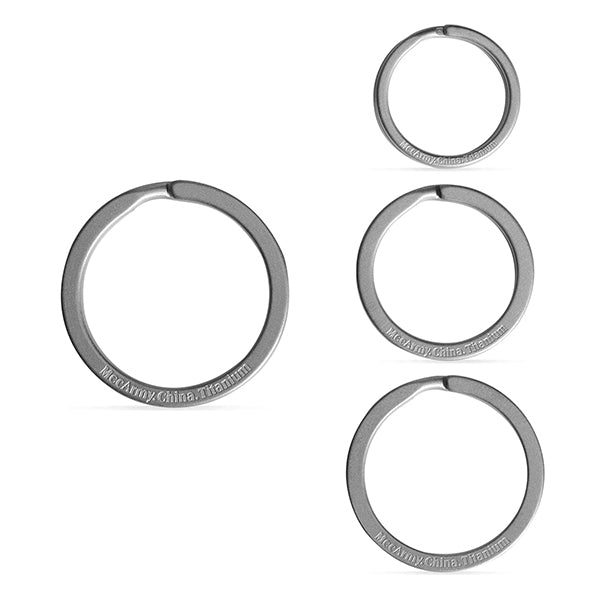 CH11 Titanium Keyring | 4pcs Keychain Ring Kit and Four Different Sizes