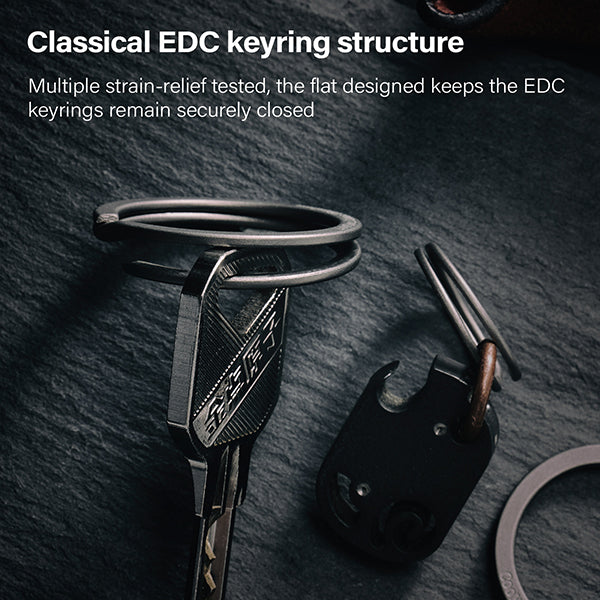 CH11 Titanium Keyring | 4pcs Keychain Ring Kit and Four Different Sizes