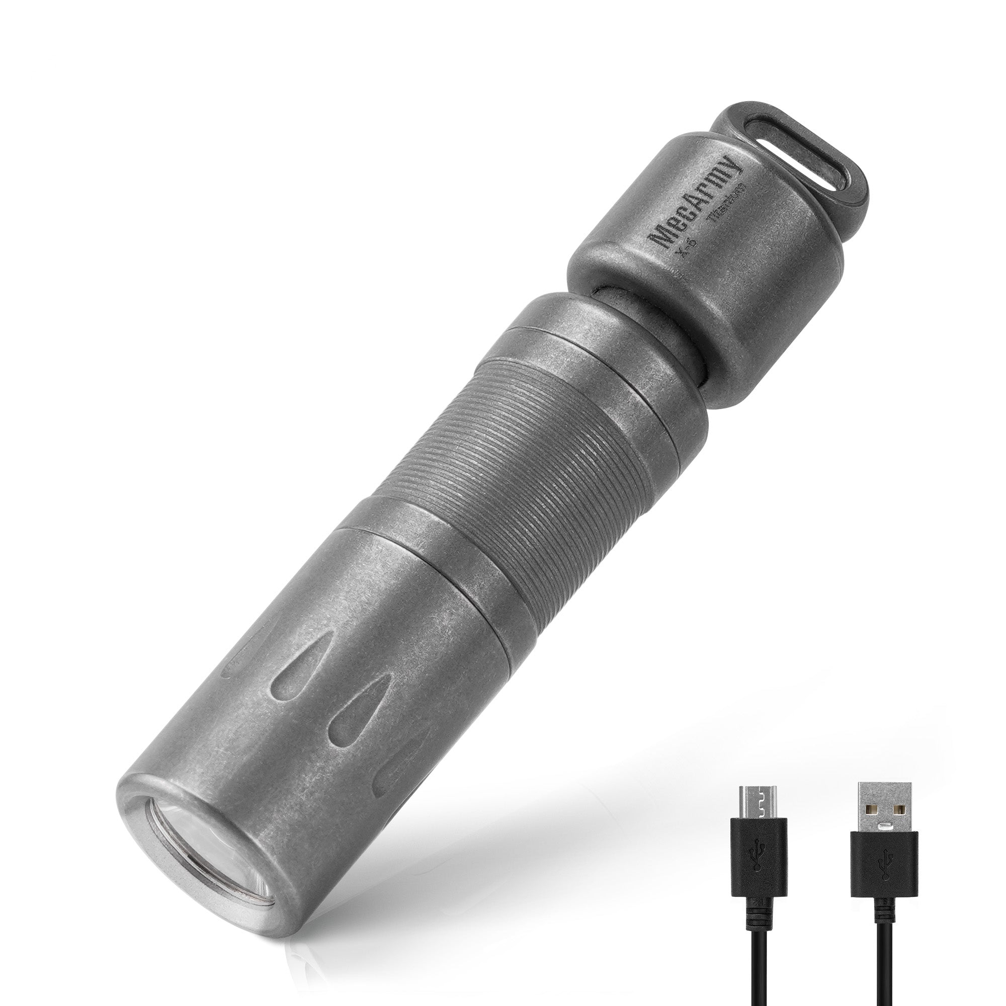 X6 Mini Rechargeable Titanium Keychain Flashlight