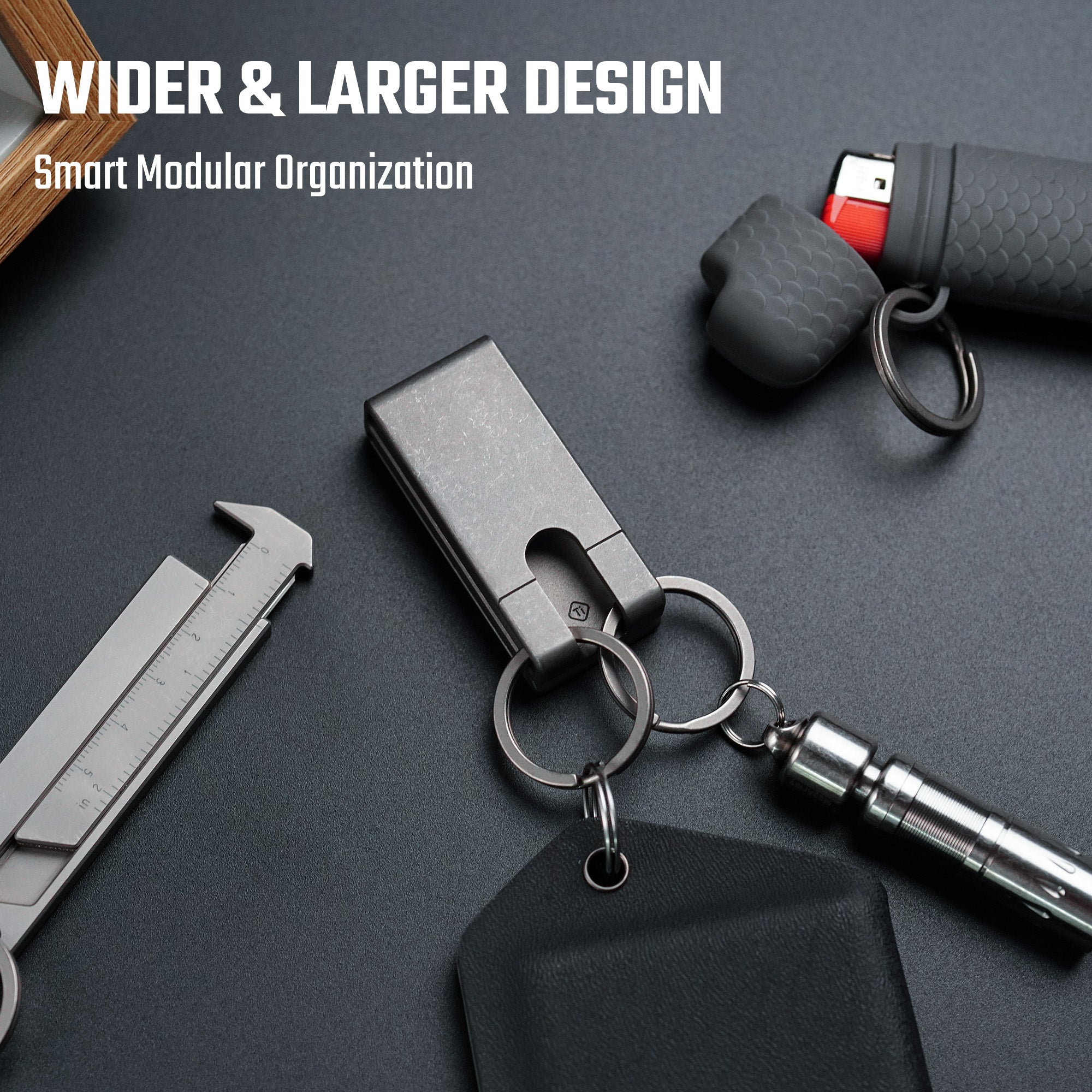 CH26 Titanium Belt Keychain Clip