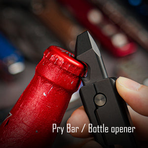 MecArmy RL3BK Titanium EDC Pry Bar Bottle Opener(PVD BLACK)
