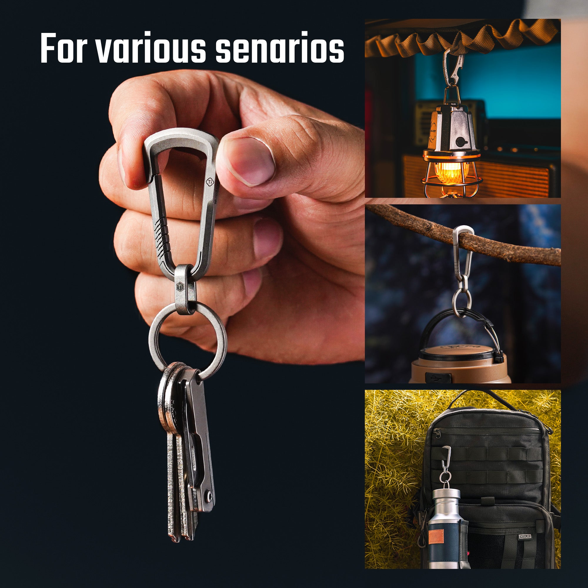 CH16 Titanium Keychain Clip