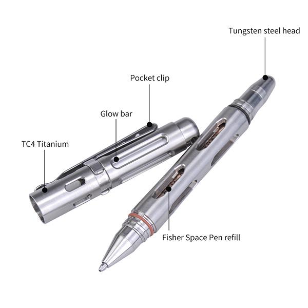 TPX25 PVD Titanium Tactical Pen