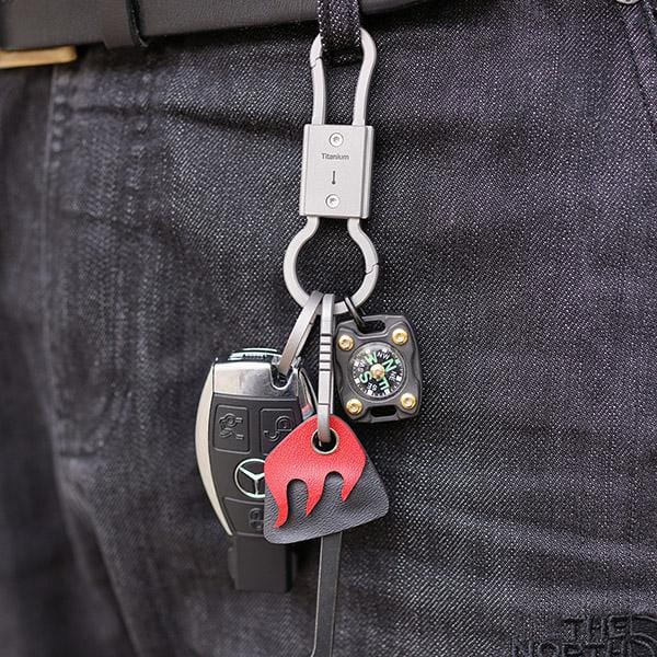 MecArmy CH22 Vintage Titanium Two-way carabiner Keyring