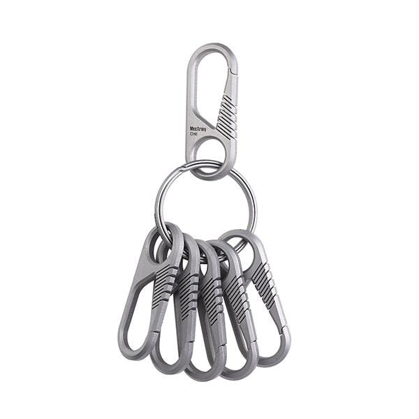 MecArmy CH9/CH10 Titanium Circle Carabiner Keychain | Quick Release Spring Keyring CH10