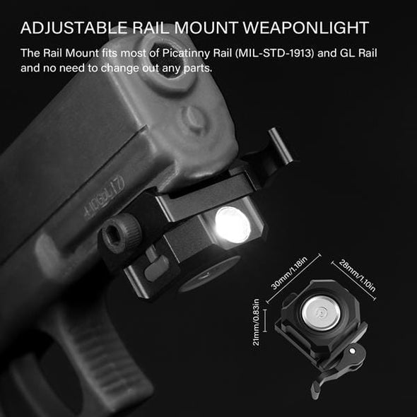 MecArmy CPL4 USB-C Rechargeable Mini LED Weaponlight 300 Lumens