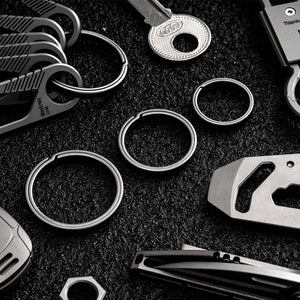 MecArmy CH12 EDC Titanium Keyring | Set of three different sizes | Use with Keys and other EDC gears