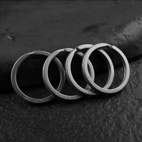 EDC 29mm Octagon Titanium Keyring ring