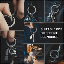 Load image into Gallery viewer, CH9/CH10 Titanium Circle Carabiner Keychain | Quick Release Spring Keyring