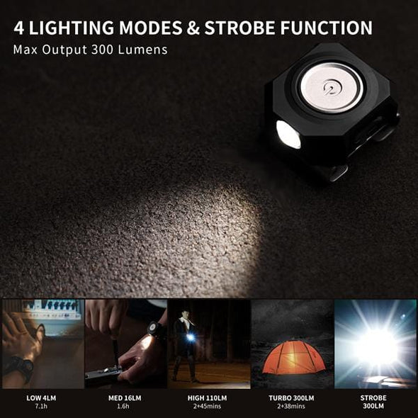 New Version CPLU-Al Aluminium Watchband LED Light | USB-C Rechargeable | 300 Lumens