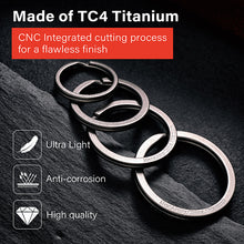 Cargar imagen en el visor de la galería, CH11 Titanium Keyring | 4pcs Keychain Ring Kit and Four Different Sizes