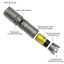 画像をギャラリービューアに読み込む, Illumine X1S 130 Lumens Mini Rechargeable Titanium Keychain Flashlight
