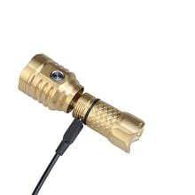 Load image into Gallery viewer, PT16-BS USB Rechargeable 1200 Lumens Brass Flashlight